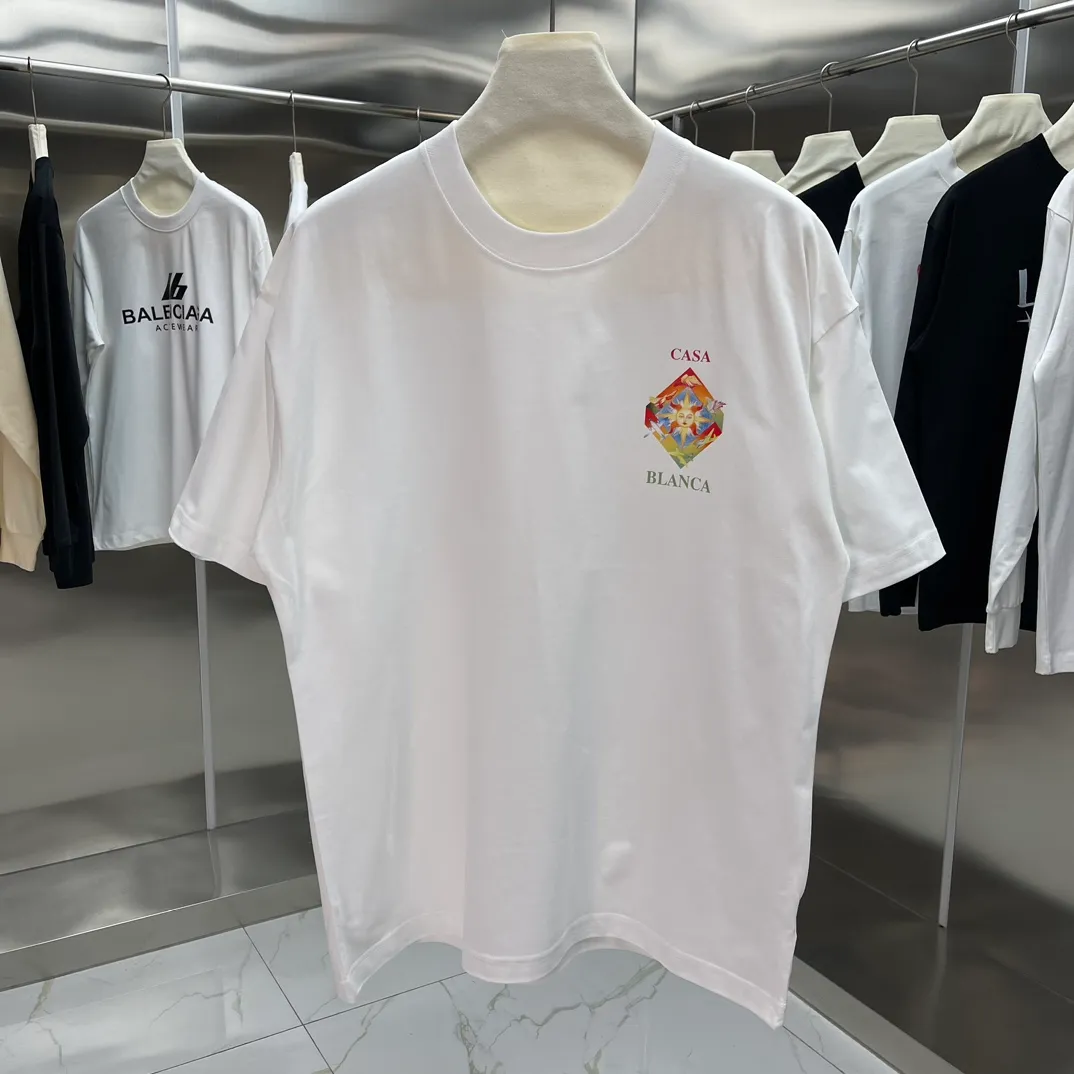 Casablanca Classic Series T ， ， 。 ， Classic ， In Stock ！ ：White Black Size：S M L XL XXL